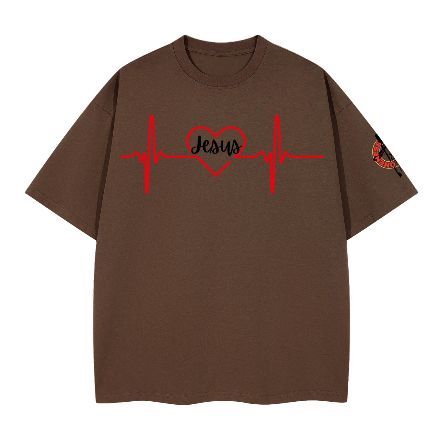 Jesus Heart Beat/ Loose Boxy T-shirt