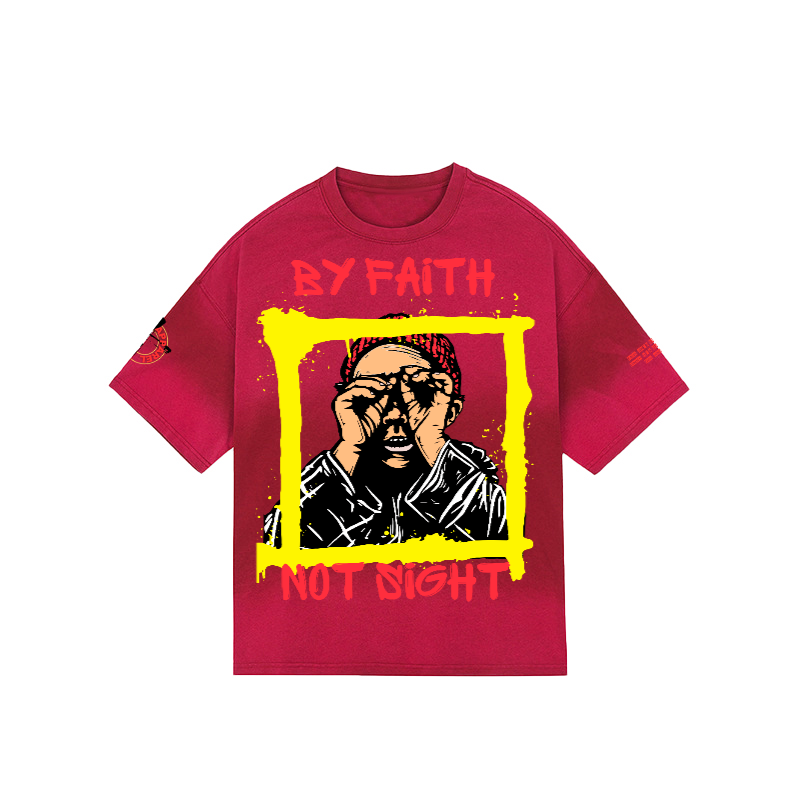By Faith Not Sight/ Tie Dye Loose T-shirt
