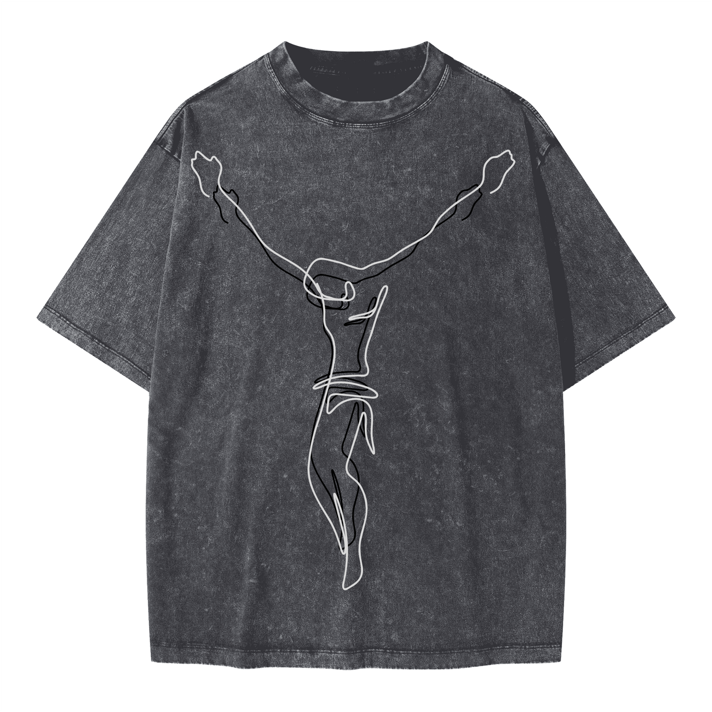 Crucifixion Oversized Snow Wash T-shirt