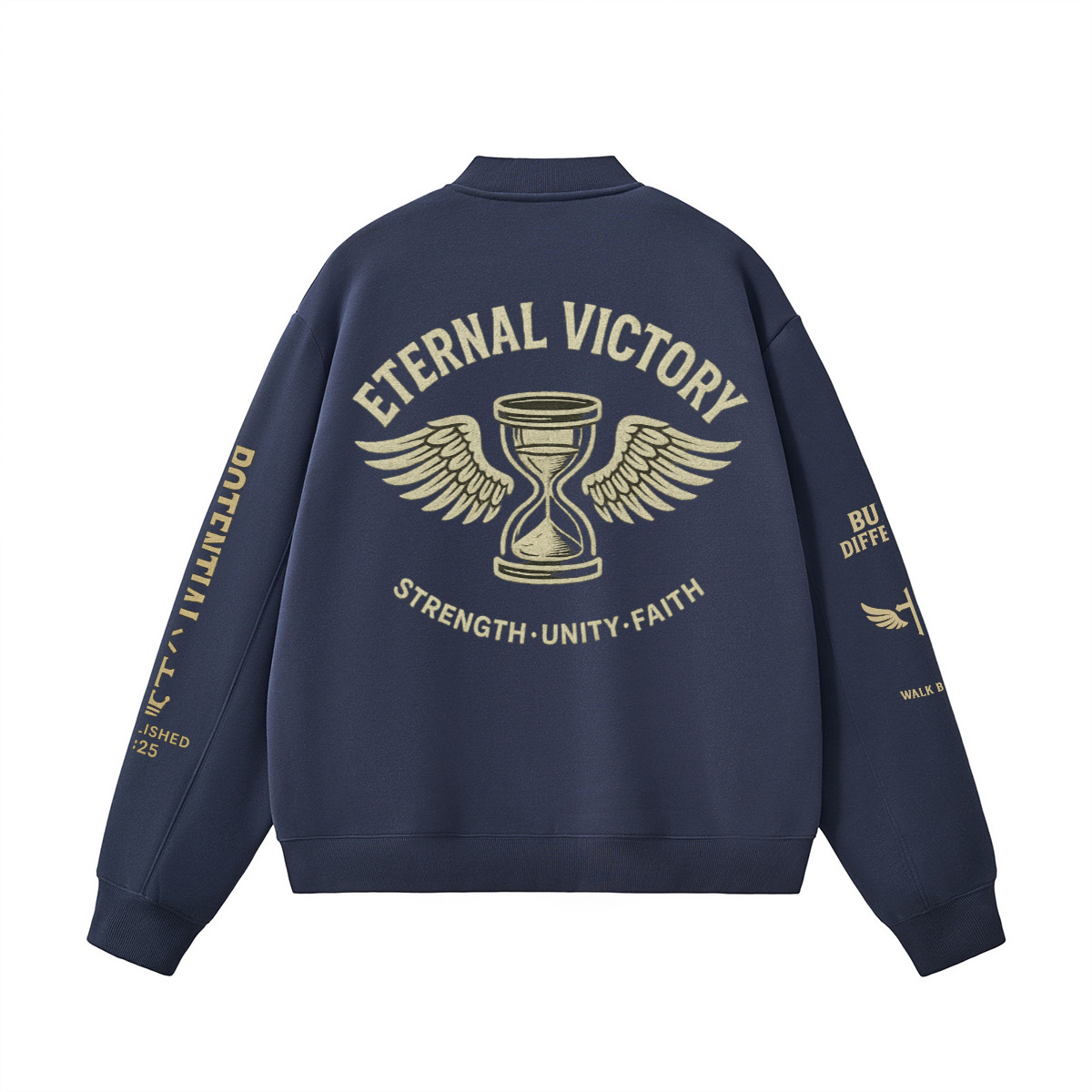 Built Different Fleece Baseball Jacket