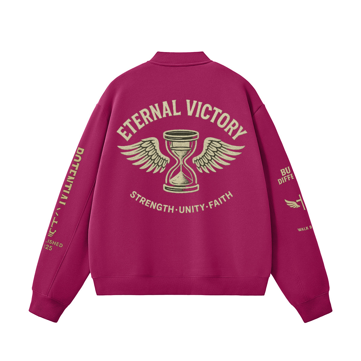 Built Different Fleece Baseball Jacket