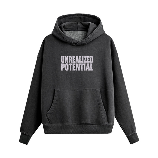 Unrealized Potential: Heavyweight Washed Boxy Hoodie