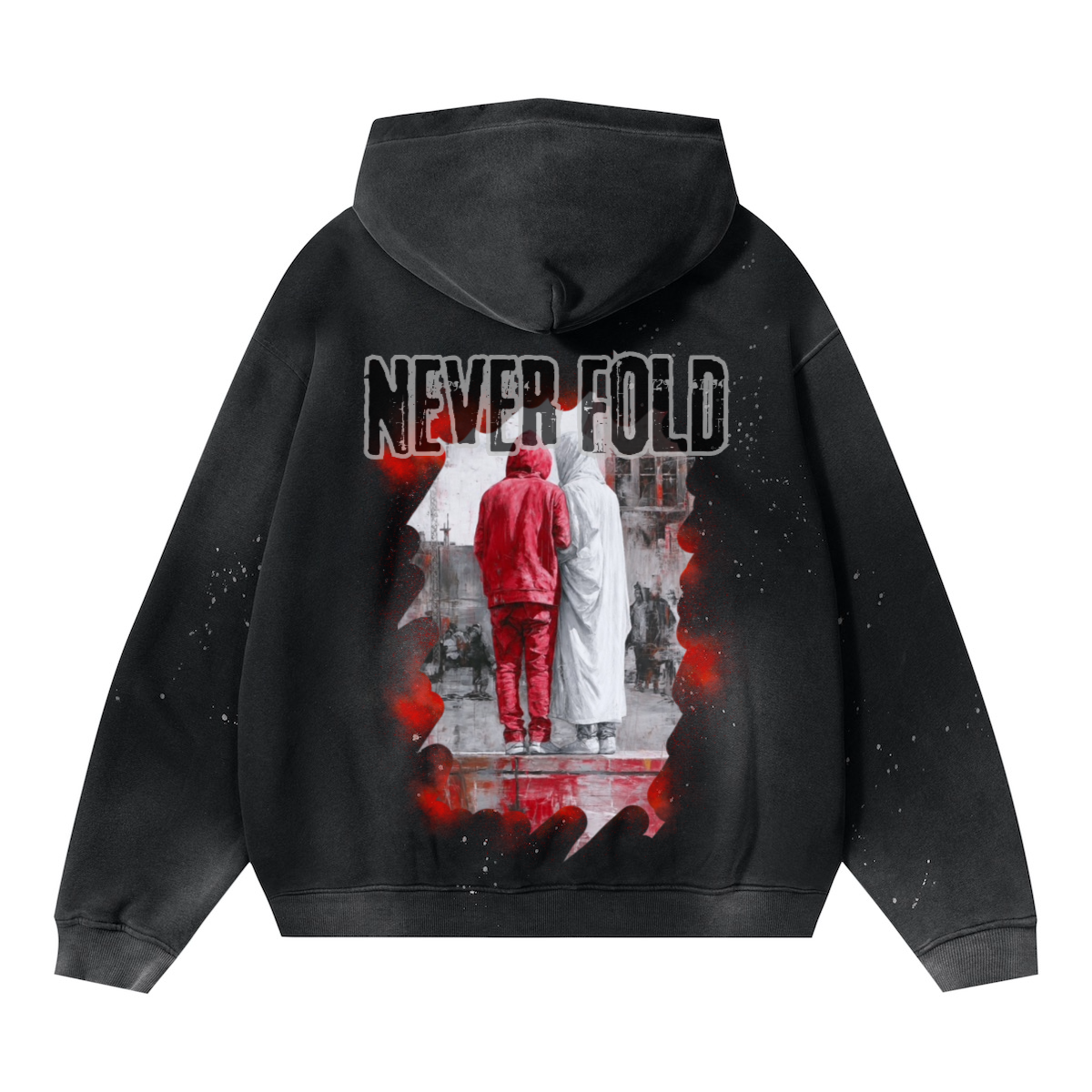 Never Fold/ Vintage Wash Hoodie