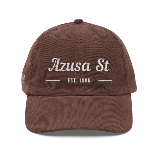 Azusa Street/ Vintage Embroidered Corduroy Hat