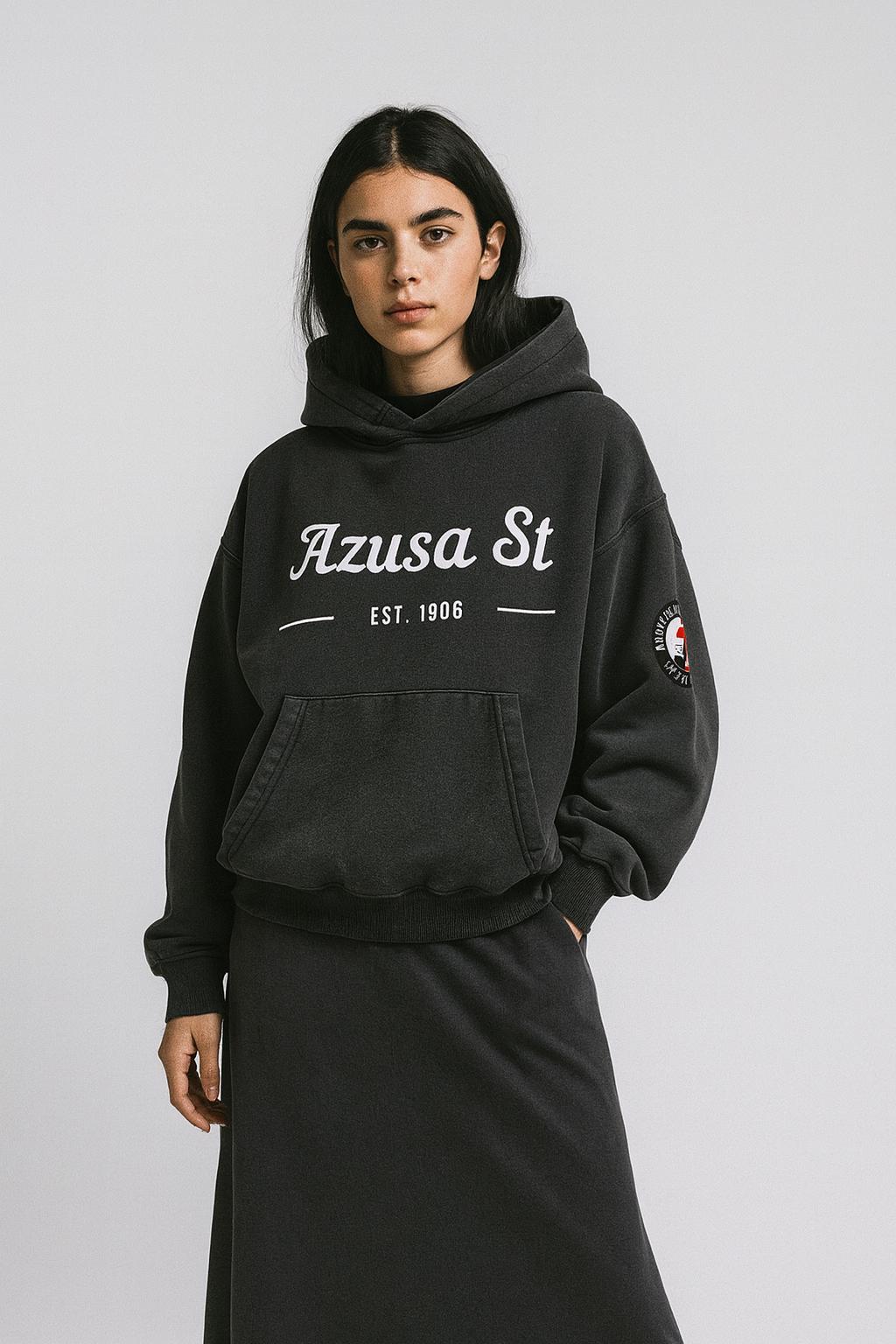 Azusa St. Heavyweight Washed Boxy Hoodie