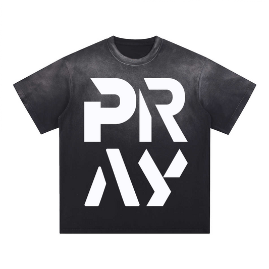 PRAY Washed Gradient tee