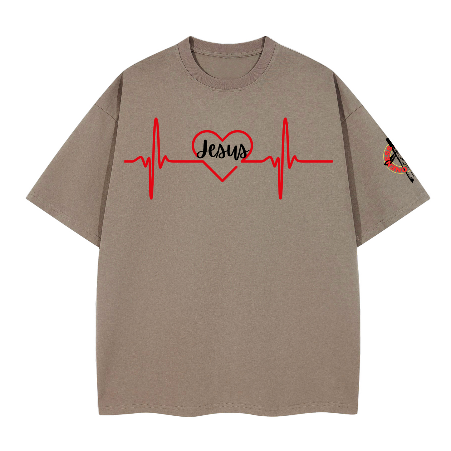 Jesus Heart Beat/ Loose Boxy T-shirt