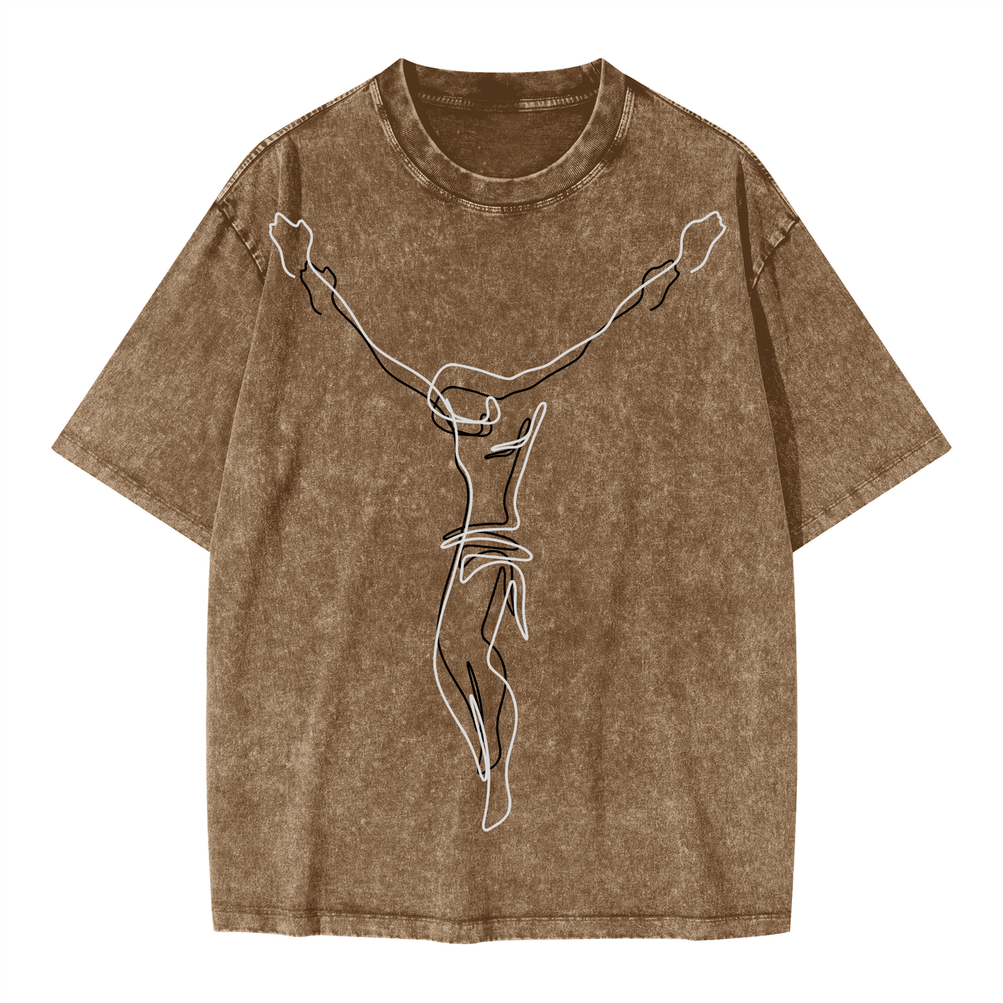 Crucifixion Oversized Snow Wash T-shirt