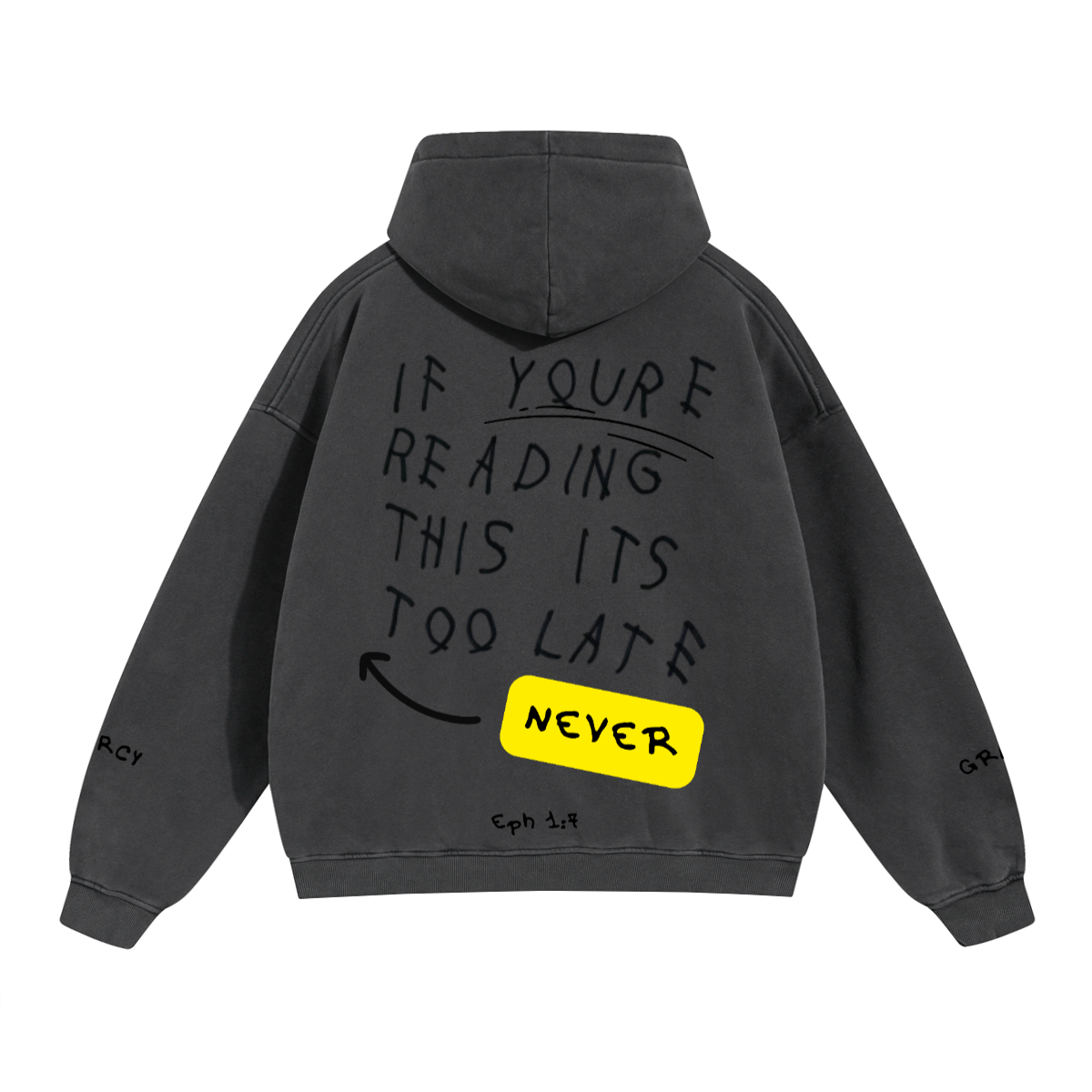 EPH 1:7 Never too late hoodie