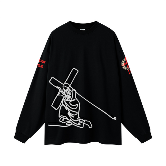 Jesus and the cross l/s