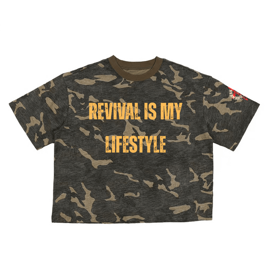 Revival Camo crop tee
