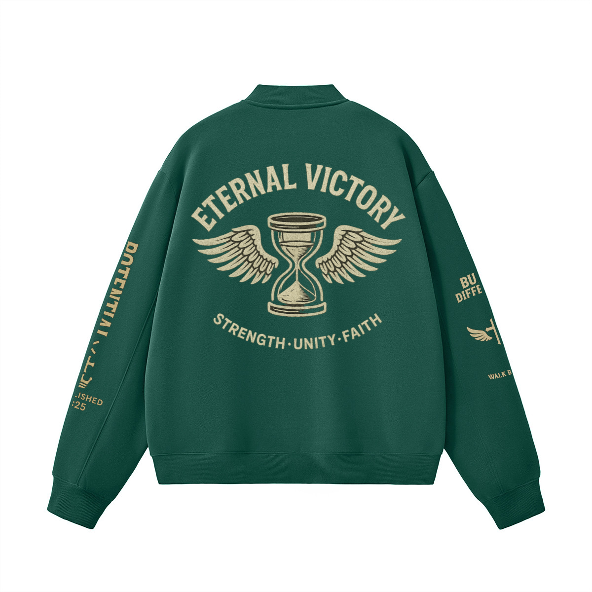 Built Different Fleece Baseball Jacket