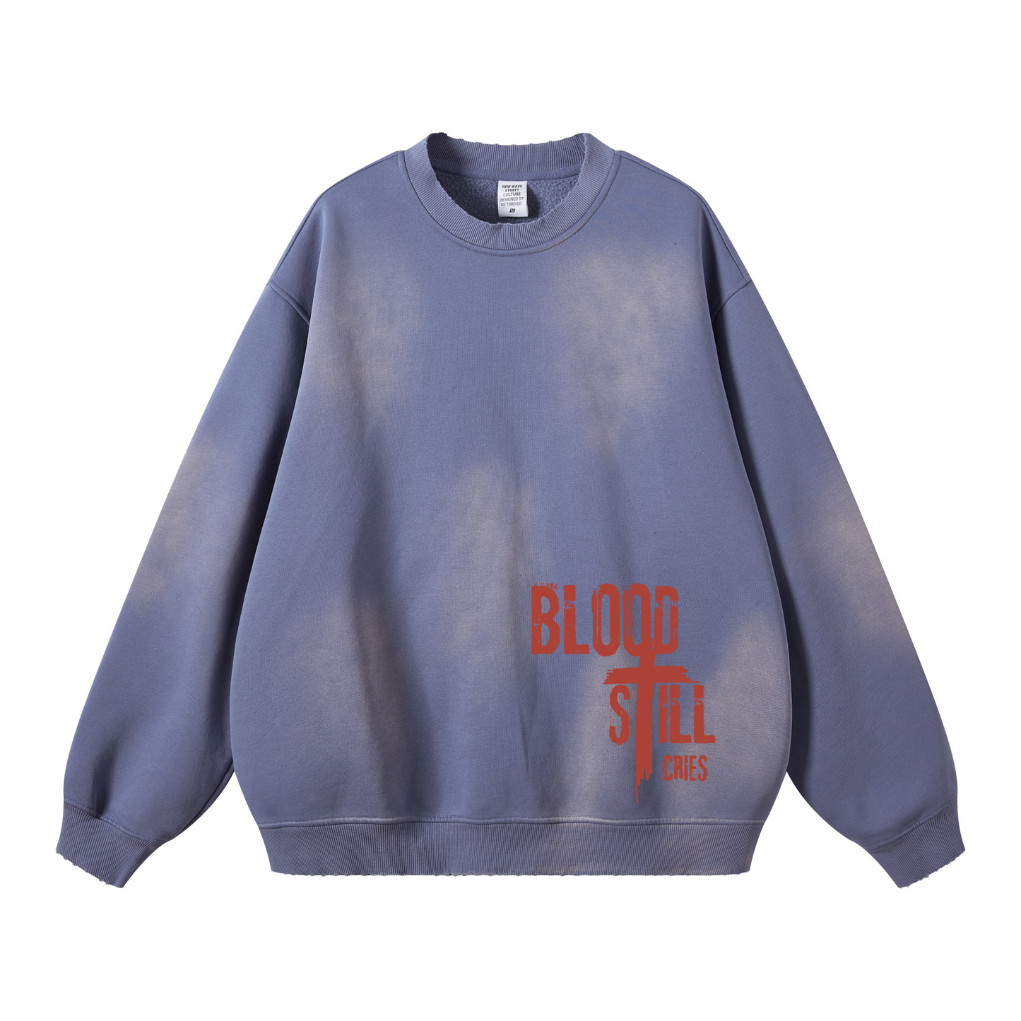 Cain & Abel/ Washed Distressed Ombre Sweatshirt