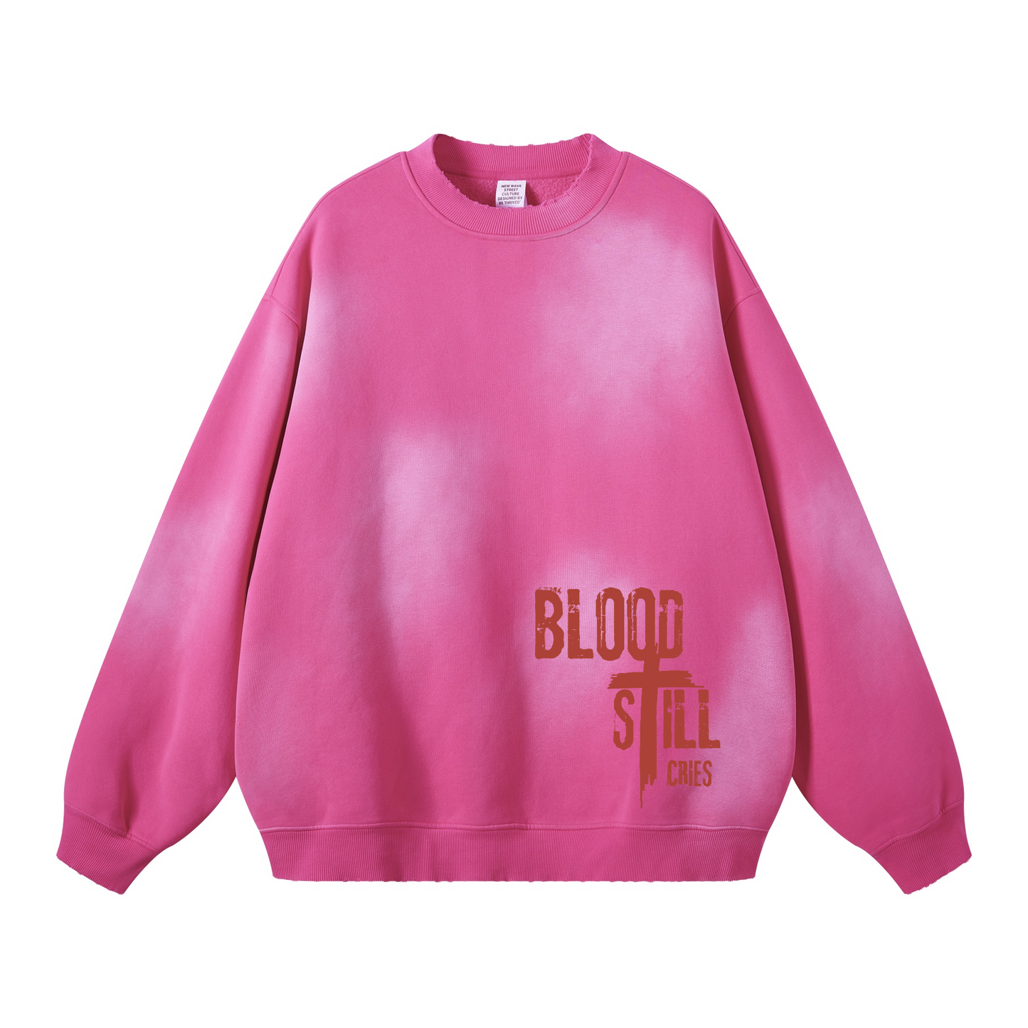 Cain & Abel/ Washed Distressed Ombre Sweatshirt