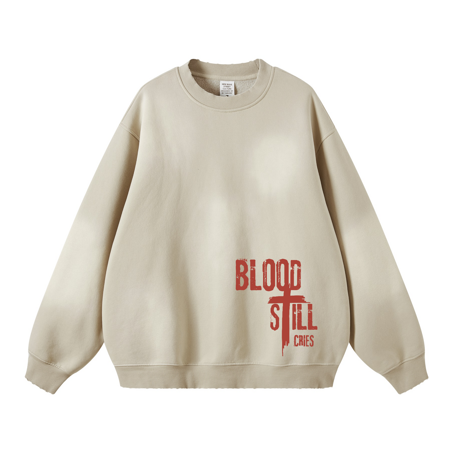 Cain & Abel/ Washed Distressed Ombre Sweatshirt