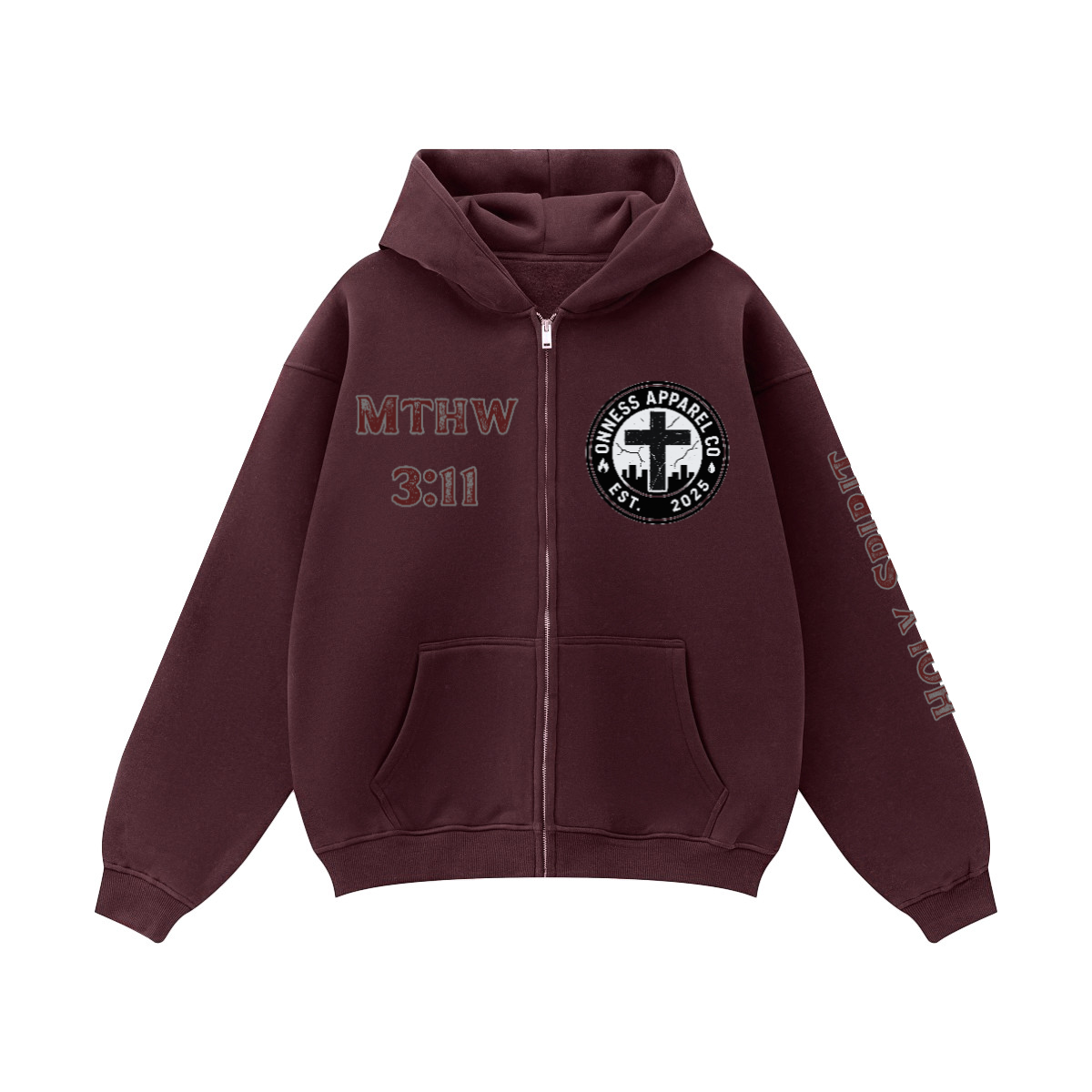 Holy Spirit/ Zip-up Oversized Hoodie