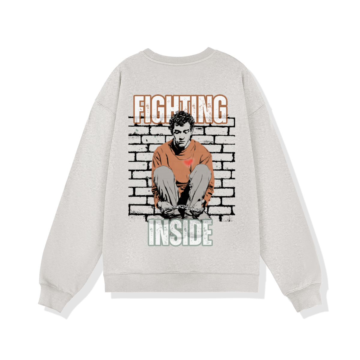 Fighting Inside/ Oversized Sweatshirt