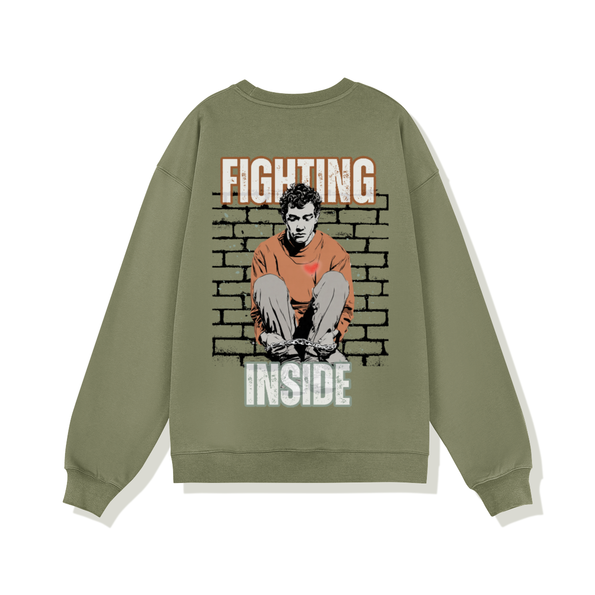 Fighting Inside/ Oversized Sweatshirt