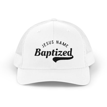 Baptized embroidered snapback hat