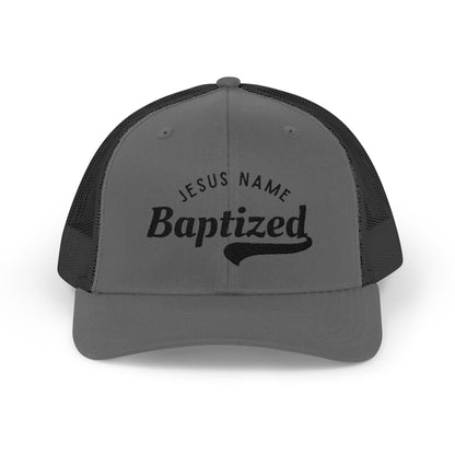 Baptized embroidered snapback hat