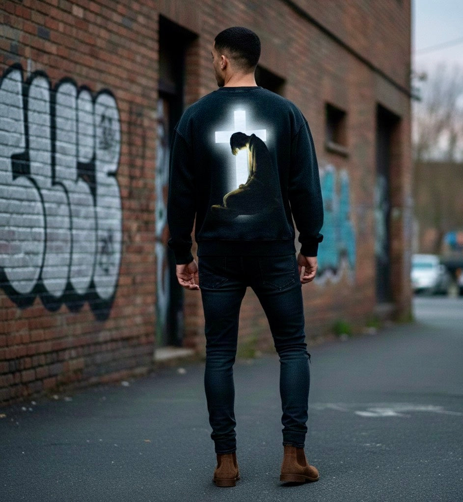 I Must Die Daily/ Oversized Faded Sweatshirt