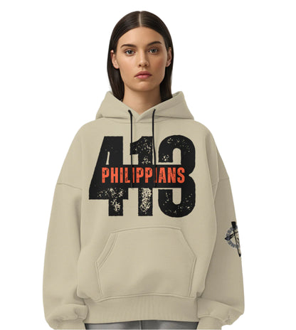 PHIL 4:13/ Oversize Boxy hoodie