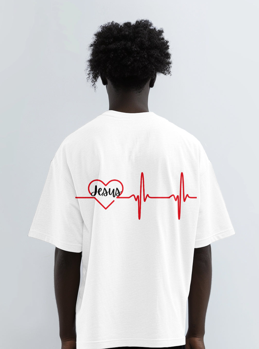 Jesus Heart Beat/ Loose Boxy T-shirt