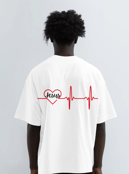 Jesus Heart Beat/ Loose Boxy T-shirt